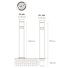 Flexibilní sloupek k zabetonování, výška 1130 (930) mm, pr.100 mm – černá