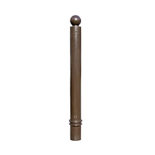 Flexibilní sloupek k zabetonování, výška 1130 (930) mm, pr.80 mm, kulatá hlavice – hnědá