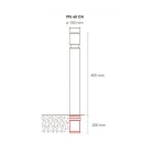 Flexibilní sloupek k zabetonování, výška 600 (400) mm, pr.100 mm – černá