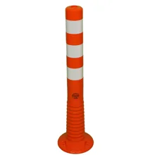 Flexibilní sloupek s kulatou podstavou – TPE, výška 750 mm, pr. 200/80 mm, oranžová