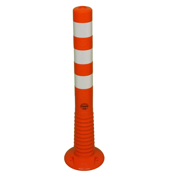 Flexibilní sloupek s kulatou podstavou – TPE, výška 750 mm, pr. 200/80 mm, oranžová