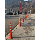 Flexibilní sloupek s kulatou podstavou – TPE, výška 750 mm, pr. 200/80 mm, oranžová
