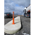 Flexibilní sloupek s kulatou podstavou – TPE, výška 750 mm, pr. 200/80 mm, oranžová