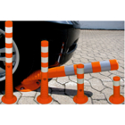 Flexibilní sloupek s kulatou podstavou – TPU, výška 1000 mm, pr. 200/80 mm, oranžová