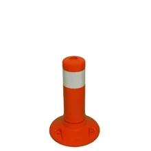 Flexibilní sloupek s kulatou podstavou – TPU, výška 300 mm, pr. 200/80 mm, oranžová