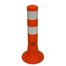 Flexibilní sloupek s kulatou podstavou – TPU, výška 450 mm, pr. 200/80 mm, oranžová