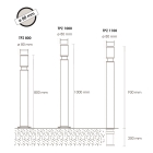 Flexibilní sloupek, výška 1000 mm, pr.80 mm – černá