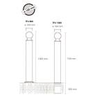 Flexibilní sloupek, výška 800 mm, pr.100 mm, kulatá hlavice – zelená