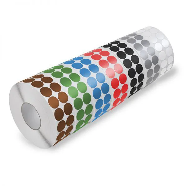 Hladké textilní body Standard WT-5561 – textil potažený PE, červená, pr. 30 mm, 4000 bodů