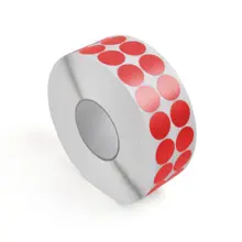 Hladké textilní body Standard WT-5561 – textil potažený PE, červená, pr. 30 mm, 4000 bodů