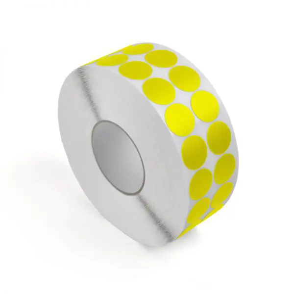Hladké textilní body Standard WT-5561 – textil potažený PE, žlutá, pr. 30 mm, 4000 bodů