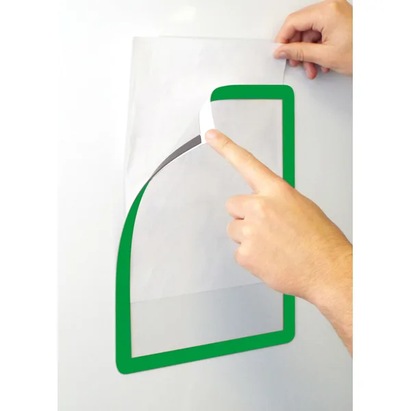 Informační rámečky, značení Frames 4 Docs, magnetické – zelená, formát A4, balení 10 ks