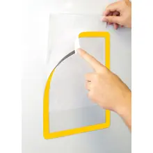 Informační rámečky, značení Frames 4 Docs, magnetické – žlutá, formát A4, balení 10 ks