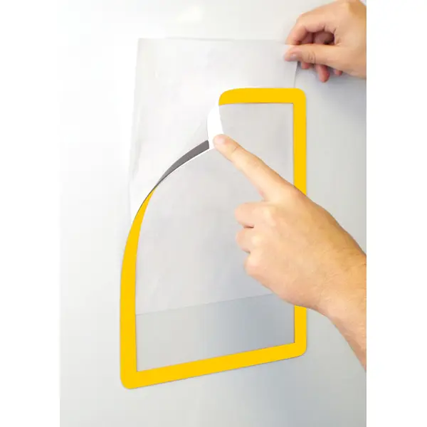 Informační rámečky, značení Frames 4 Docs, magnetické – žlutá, formát A4, balení 10 ks