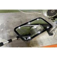 Inspekční zrcadlo se světlem Spexi Premium s kolečky – akrylát, 20×40 cm