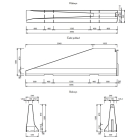 Jednostranné silniční betonové svodidlo TYP120 – pravý krajní díl, 4000×549×1200 mm