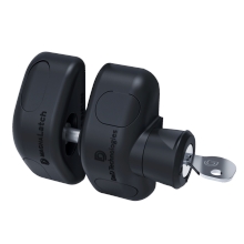 Jednostranný zámek na bránu s klíčem a magnetickou západkou 7-17mm – černá