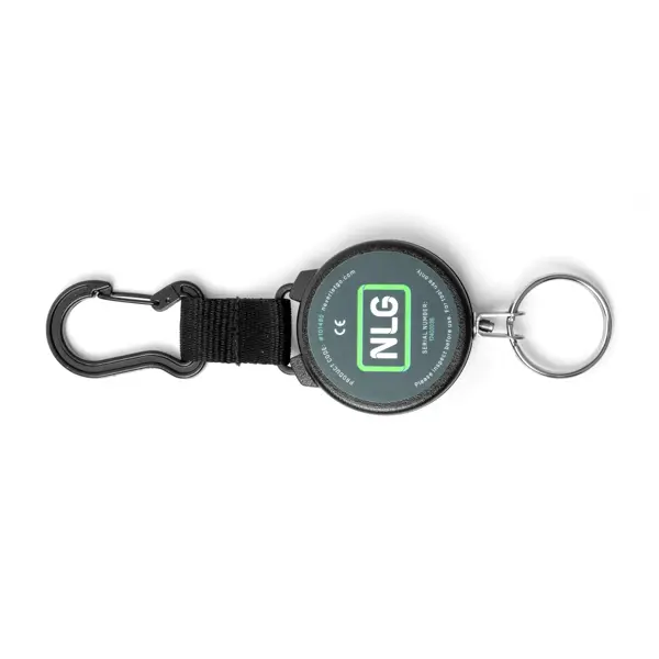 Jojo karabina Mini NLG Lanyard s ocelovým lankem na nářadí – kov, černá