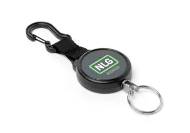 Jojo karabina Mini NLG Lanyard s ocelovým lankem na nářadí – kov, černá