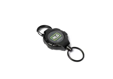 Jojo karabina NLG Lanyard na nářadí s rohatkou a nosností 0,5 kg – kov, černá
