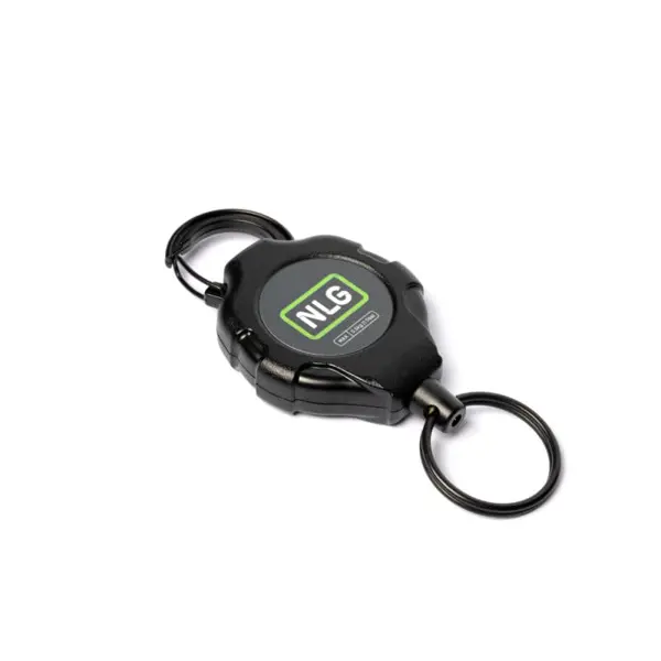 Jojo karabina NLG Lanyard na nářadí s rohatkou a nosností 0,5 kg – kov, černá