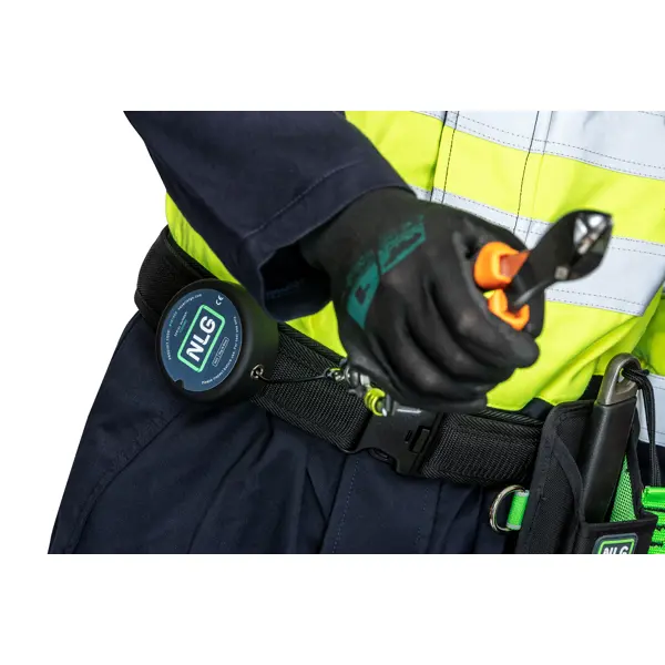 Jojo karabina NLG Lanyard s ocelovým lankem na nářadí s nosností 3 kg – kov, černá