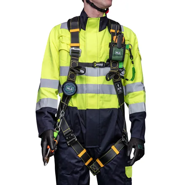 Jojo karabina NLG Lanyard s ocelovým lankem na nářadí s nosností 3 kg – kov, černá