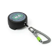 Jojo karabina NLG Lanyard s ocelovým lankem na nářadí s nosností 3 kg – kov, černá