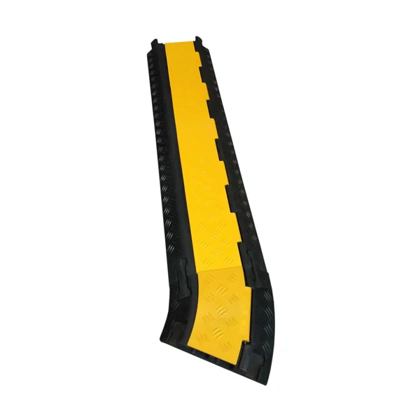 Kabelový přejezd, most 1 t, křížová spojka – 250×250×50 mm,  žluto-černá