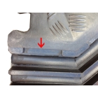 Kabelový přejezd, most 20t, rohový díl pravý 30° – 170×500×45 mm, žluto-černá