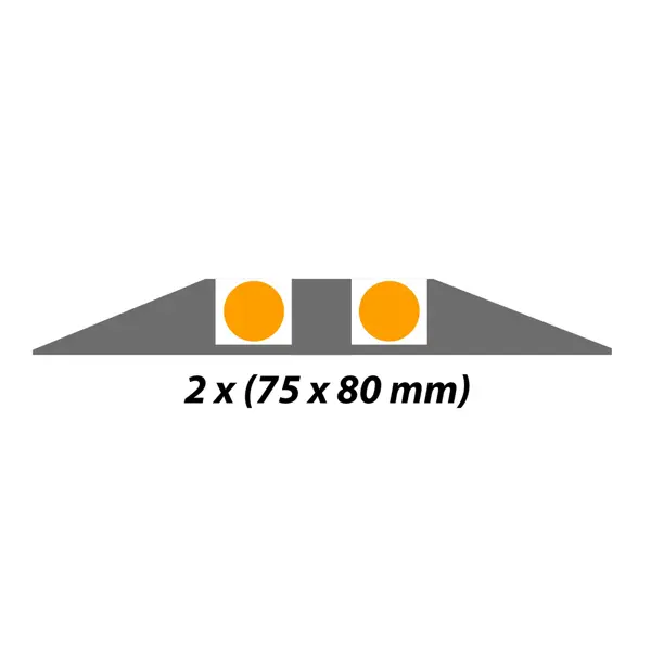 Kabelový přejezd, most 5 km/h, 40 t – 600×300×90 mm, černá