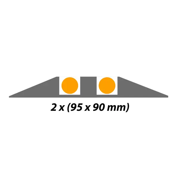 Kabelový přejezd, most 5 km/h, 40 t – 850×300×100 mm, černá