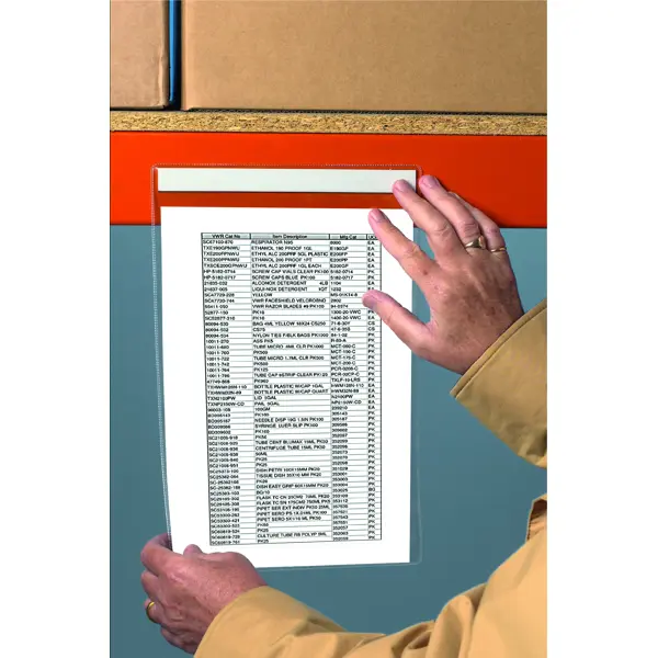 Kapsy na dokumenty, průhledné, magnetické – 215×310 mm, A4 horizontální, balení 10 ks