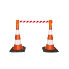 Kazeta na dopravní/silniční kužely Tensacone, oranžová – červeno-bílé pásmo 3,65 m