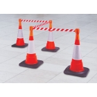 Kazeta na dopravní/silniční kužely Tensacone, oranžová – červeno-bílé pásmo 3,65 m