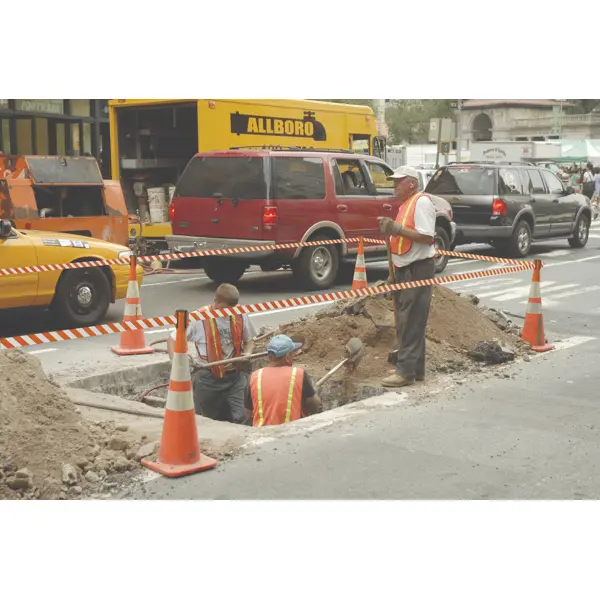 Kazeta na dopravní/silniční kužely Tensacone, oranžová – červeno-bílé pásmo 3,65 m