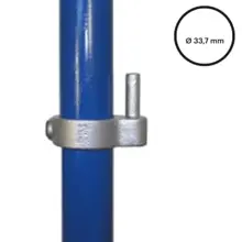 Konstrukční fitinka, spojka ocelový trubek pr. 33,7 mm – pantový čep 140-B34