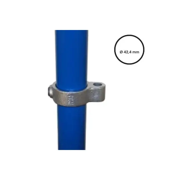 Konstrukční fitinka, spojka ocelový trubek pr. 42,4 mm – pantové očko 138-C42