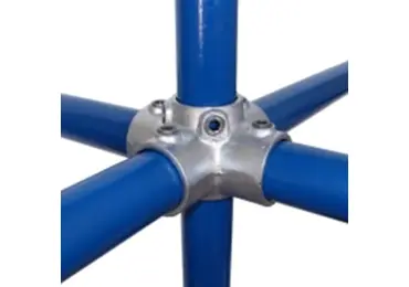 Konstrukční fitinka, spojka ocelových trubek 158 – úhlový spojovací kříž, ježek