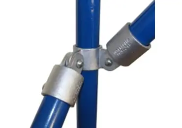 Konstrukční fitinka, spojka ocelových trubek 168 – dvojitá kloubová spojka, rohová