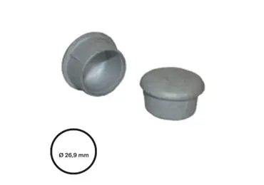 Konstrukční fitinka, spojka ocelových trubek 333 – hliníková záslepka