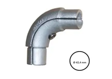 Konstrukční fitinka, spojka ocelových trubek Assist pr. 42,4 mm – koleno 725-C42