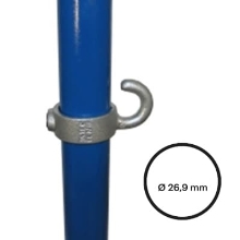 Konstrukční fitinka, spojka ocelových trubek pr. 26,9 mm – hák 182-A27