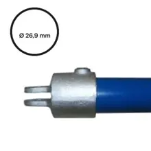Konstrukční fitinka, spojka ocelových trubek pr. 26,9 mm – kloubová 