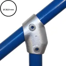 Konstrukční fitinka, spojka ocelových trubek pr. 26,9 mm – nastavitelná úhlová odbočka 129-A27