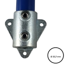 Konstrukční fitinka, spojka ocelových trubek pr. 33,7 mm – boční úchytka tříbodová 146-B34