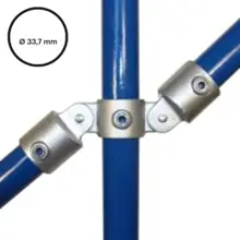 Konstrukční fitinka, spojka ocelových trubek pr. 33,7 mm – dvojitá kloubová spojka 167-B34