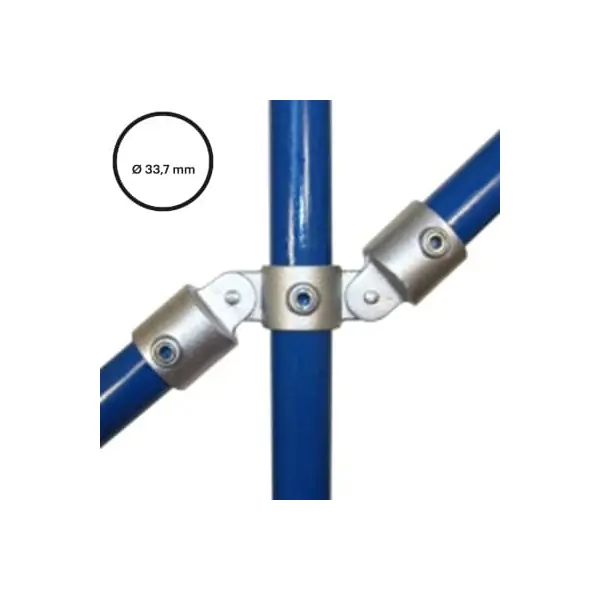 Konstrukční fitinka, spojka ocelových trubek pr. 33,7 mm – dvojitá kloubová spojka 167-B34