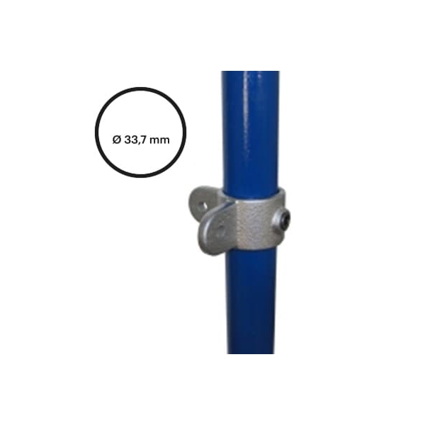 Konstrukční fitinka, spojka ocelových trubek pr. 33,7 mm – kloubový ''sameček'' dvojitý, rohový 168M-B34
