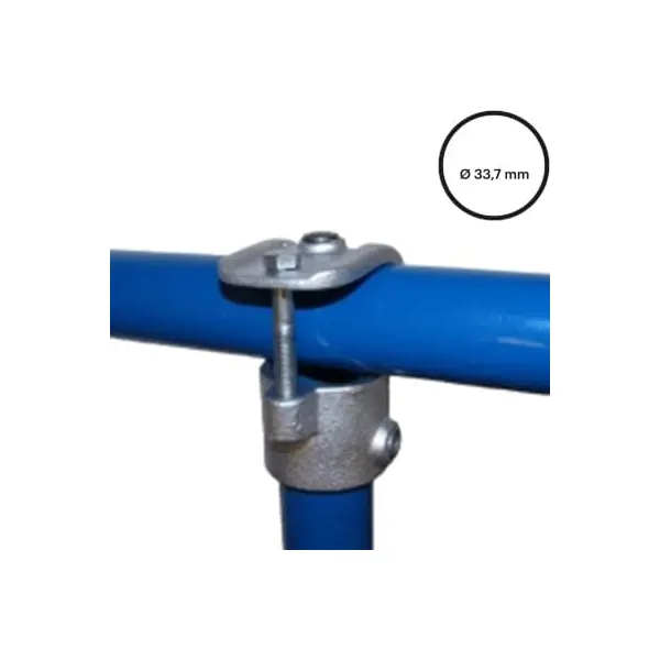 Konstrukční fitinka, spojka ocelových trubek pr. 33,7 mm – nasouvací odbočka (1 šroub) 135-B34
